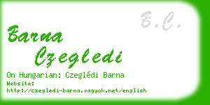 barna czegledi business card